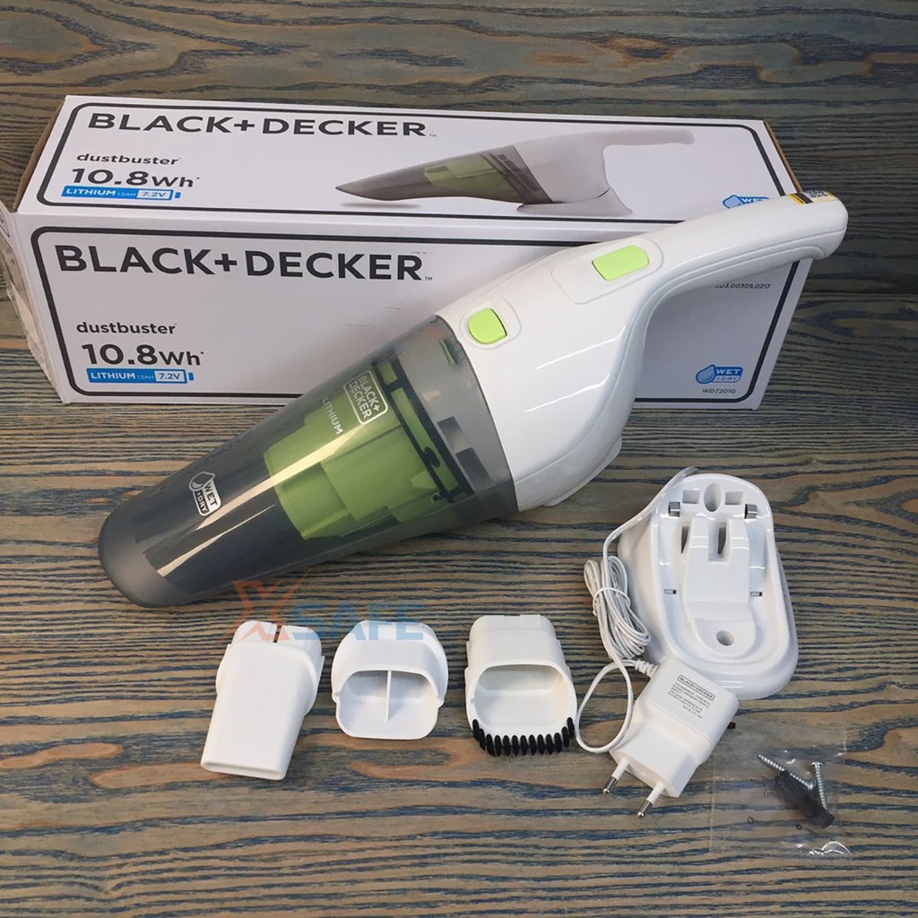 Máy hút bụi dùng pin Black&amp;Decker WD7201G-B1 dùng cho khô và ướt | Thiết kế nhỏ gọn, trọng lượng máy nhẹ | Chính hãng