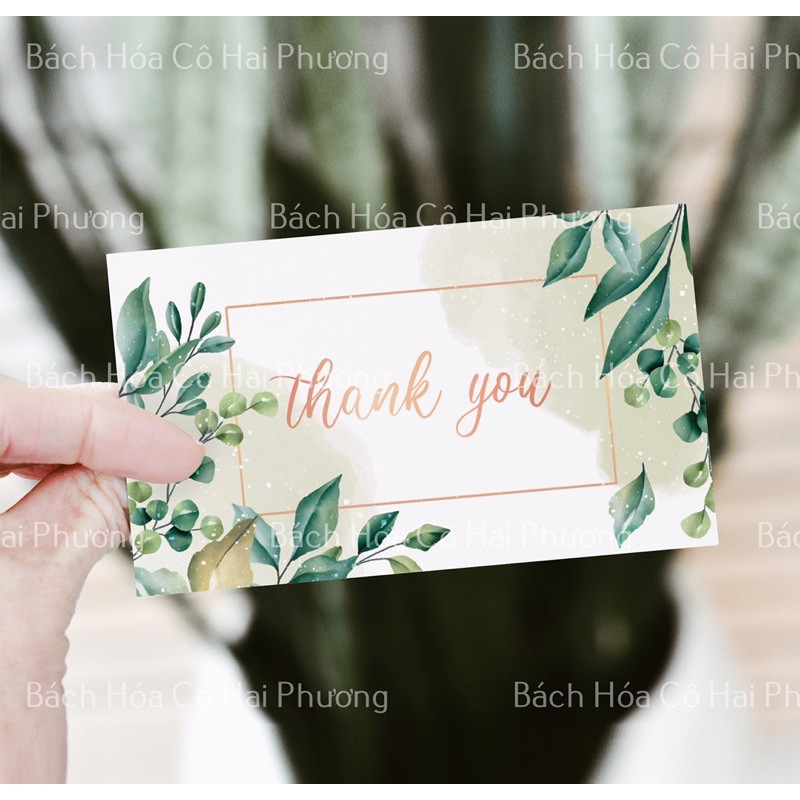 THIỆP CẢM ƠN THANK CARD - Mẫu thiết kế, có in thêm thông tin Shop