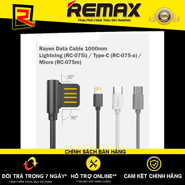 CÁP SẠC REMAX RC-075 - Hàng chính hãng