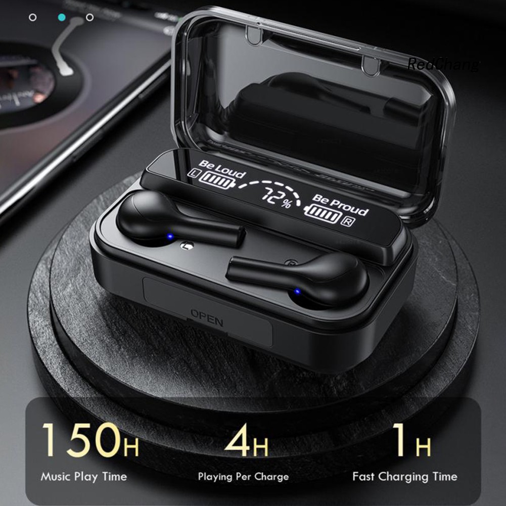 Tai Nghe Nhét Tai Rej M278 Tws Bluetooth 5.0 Không Dây Âm Thanh Sống Động Chất Lượng Cao