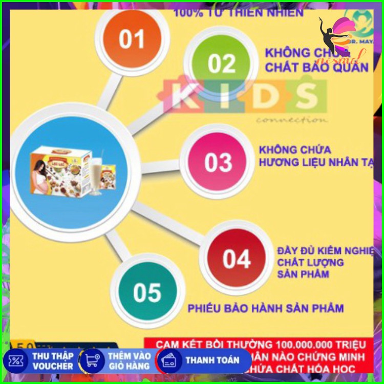 Ngũ cốc bà bầu lạc lạc- Ngũ cốc bà bầu- Ngũ cốc Lạc Lạc (hộp/30 gói) | BigBuy360 - bigbuy360.vn