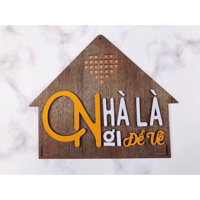 Bảng gỗ trang trí decor Nhà Là Nơi Để Về | BigBuy360 - bigbuy360.vn