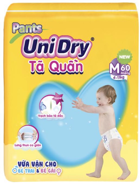 Tã quần Unidry M60, L54, XL48