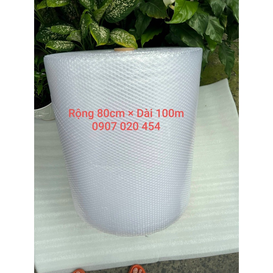 100m x 80cm cuộn xốp hơi ,bong bóng khí gói hàng khổ 80cm