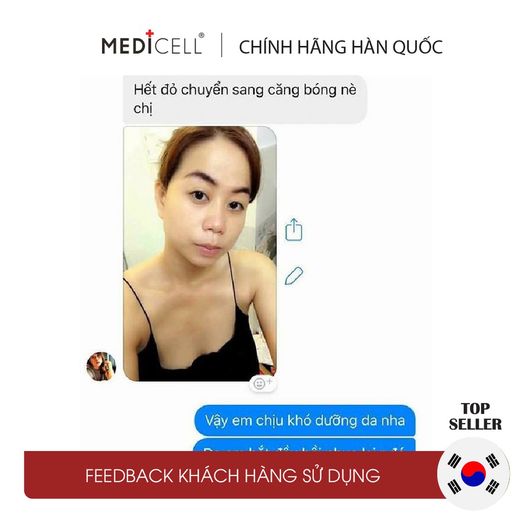 Tế bào gốc tái tạo da sẹo mụn Medicell, làm trắng sáng da, se khít lỗ chân lông Celula Stem Cell Solution 6ml