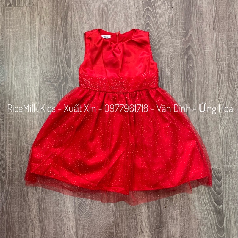 Váy đỏ diện tết cho bé gái hàng thiết kế