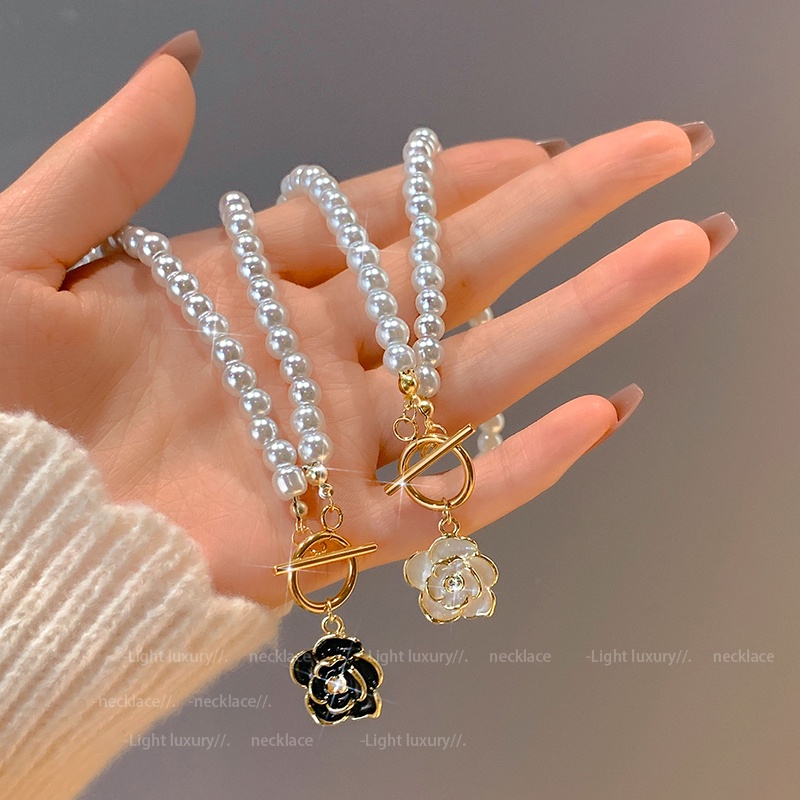 Vòng cổ Đính Ngọc Trai Cao Cấp Thời Trang Theo Phong Cách Hàn Quốc Dành Cho Nữ