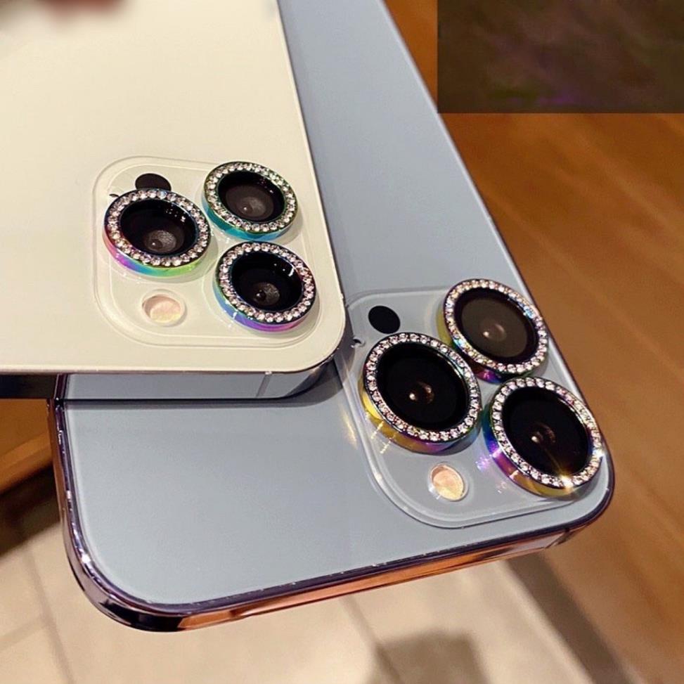 Dán bảo vệ từng mắt Camera 6 MÀU CẦU VỒNG, TITAN GỢN SÓNG cho iPhone 11 PRO MAX 12 PRO MAX 13 PRO MAX 14 PRO MAX