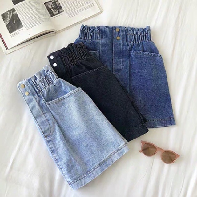 Chân váy bò cạp chun ULZZANG