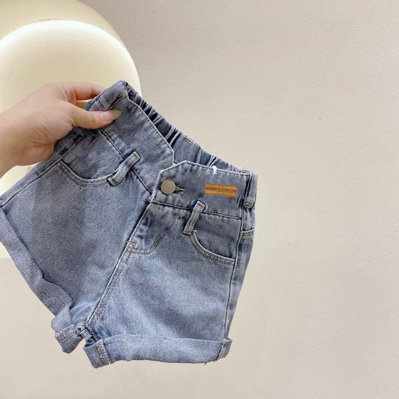 Quần short denim bé gái thời trang mùa hè phong cách Hàn Quốc