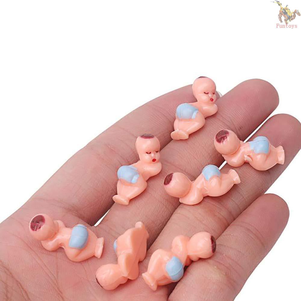 FUNTOYS 100pcs Mini Baby Mini Plastic Babies for Baby Shower Ice Cubes Game Babies Party Decorations