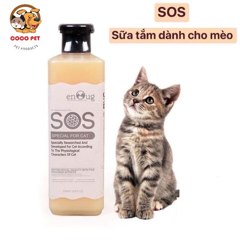[Mã 44FMCGSALE1 giảm 10% đơn 250K] Sữa Tắm SOS Cho Thú Cưng Chó Mèo 530ml