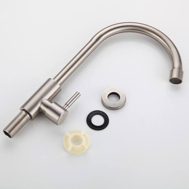 Vòi rửa chén  lạnh cắm chậu inox 304 nguyên khối mã QH-DL001- Bảo hành 2 năm trên toàn quốc