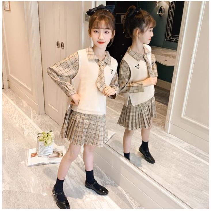 Đầm em bé gái (3 - 12 tuổi)☑️ váy dạ mùa đông cho bé gái size đại 35kg, 30kg, 25kg, 20kg