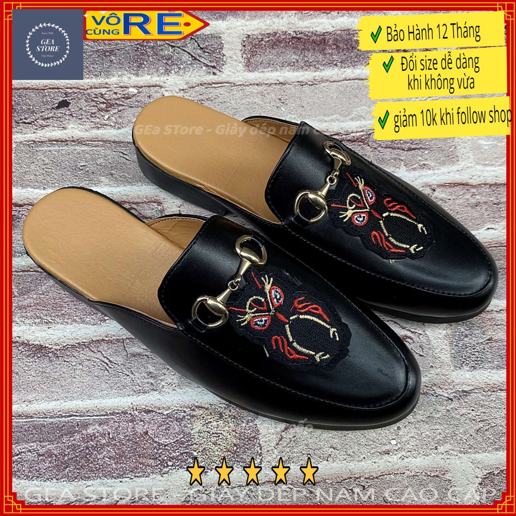 Sục nam mũi nhọn cao cấp giá rẻ, Giày lười không gót thời trang phong cách trẻ trung lịch lãm - Mã GEA58