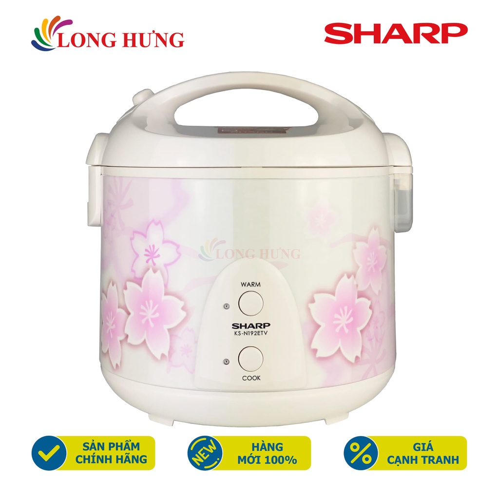 Nồi cơm điện nắp gài Sharp 1.8 lít KS-N191ETV&quot;SB&quot;/N192ETV&quot;SP&quot; - Hàng chính hãng