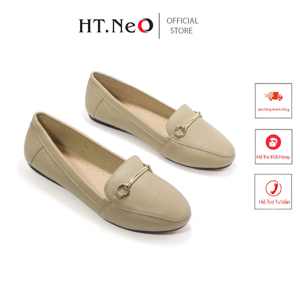 Giày da nữ - Giày moca nữ HT.NEO da bò thật , thiết kế basic cực sang ,kiểu dáng trẻ trung ,cá tính GM25