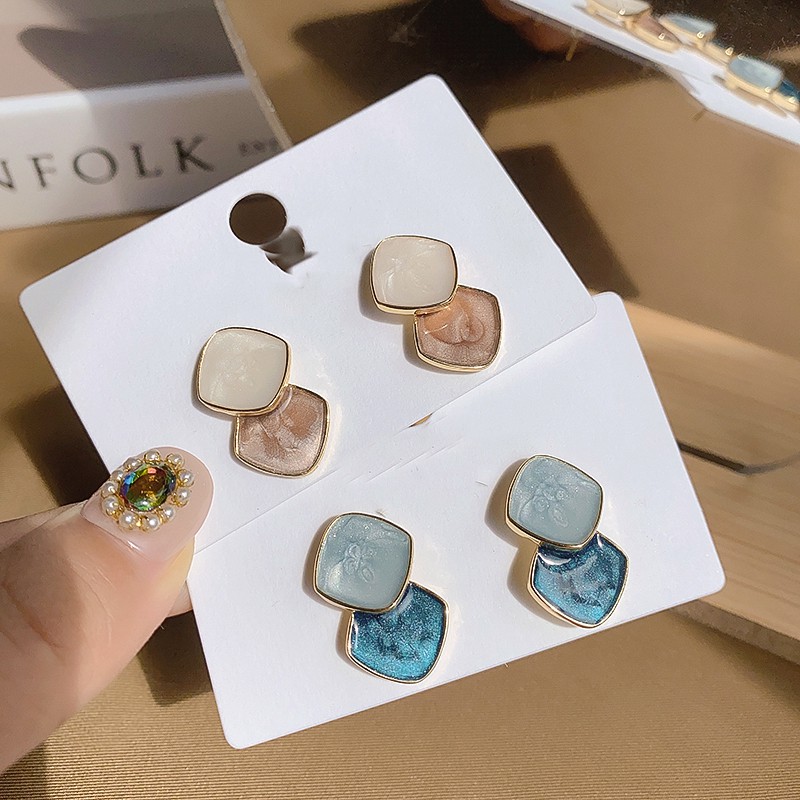 Bông tai Hàn Quốc, hoa tai hình học nhỏ xinh