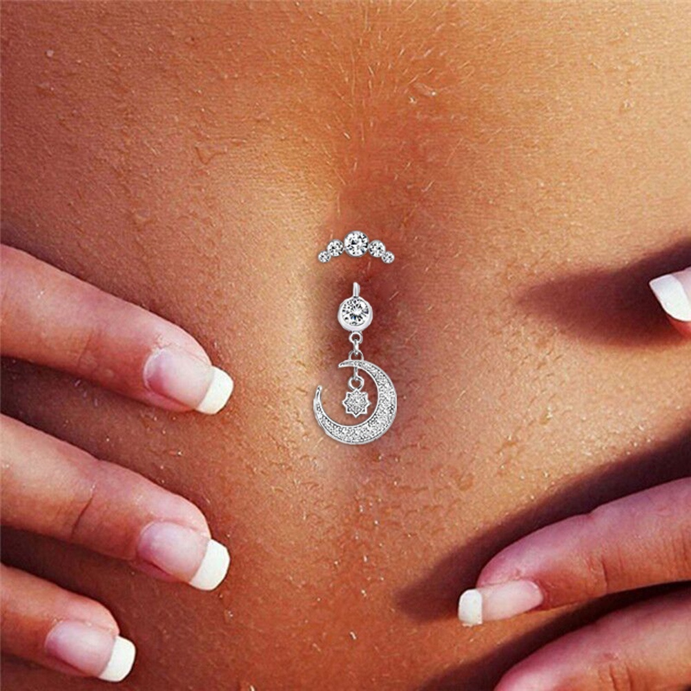 Khuyên Rốn Đính Đá zircon Nhiều Kiểu Dáng Cá Tính Thời Trang