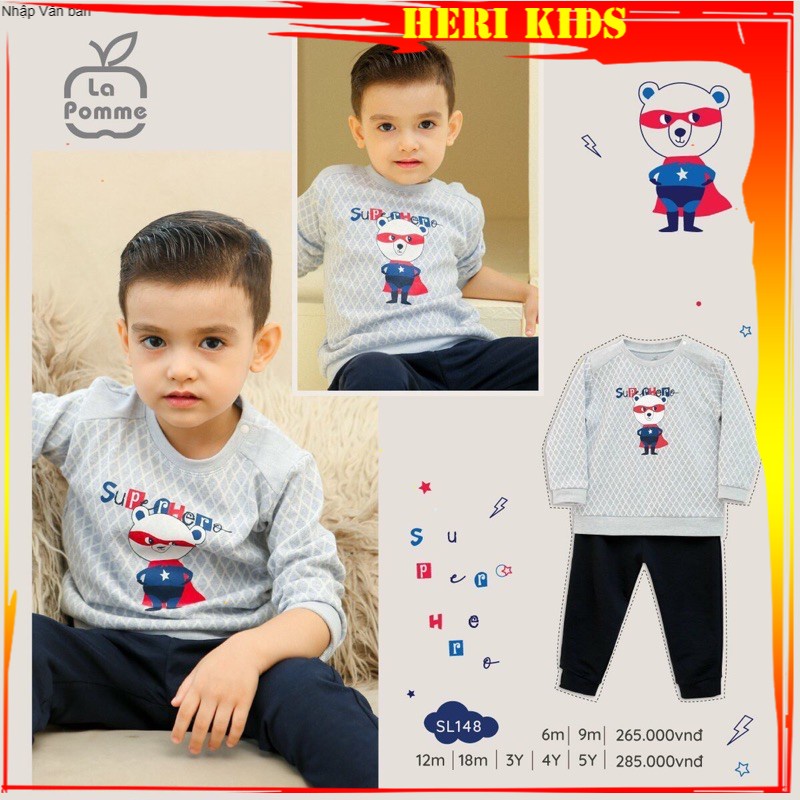 Bộ dài tay thu đông Lapomme 2020 9m - 5Y