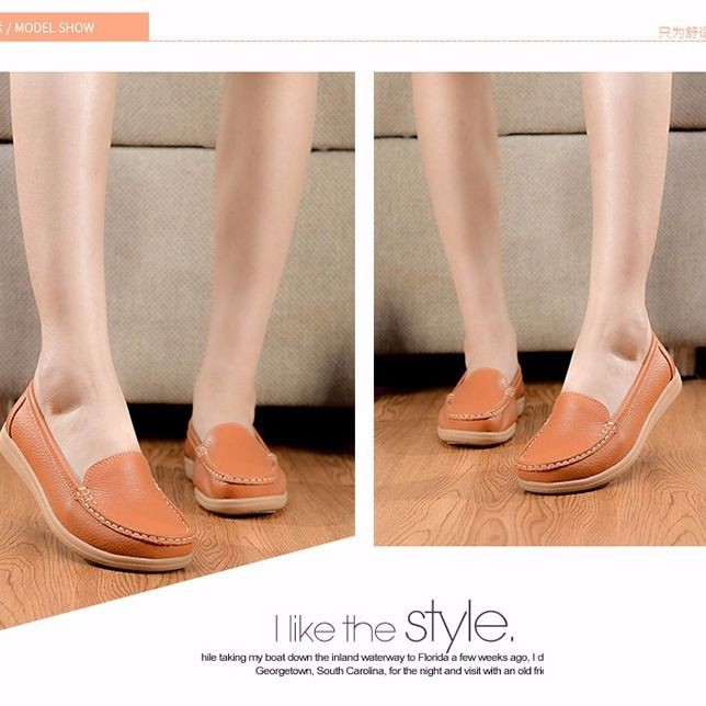 Giày Lười Chất Liệu Da Thật Thời Trang Cho Nữ | BigBuy360 - bigbuy360.vn