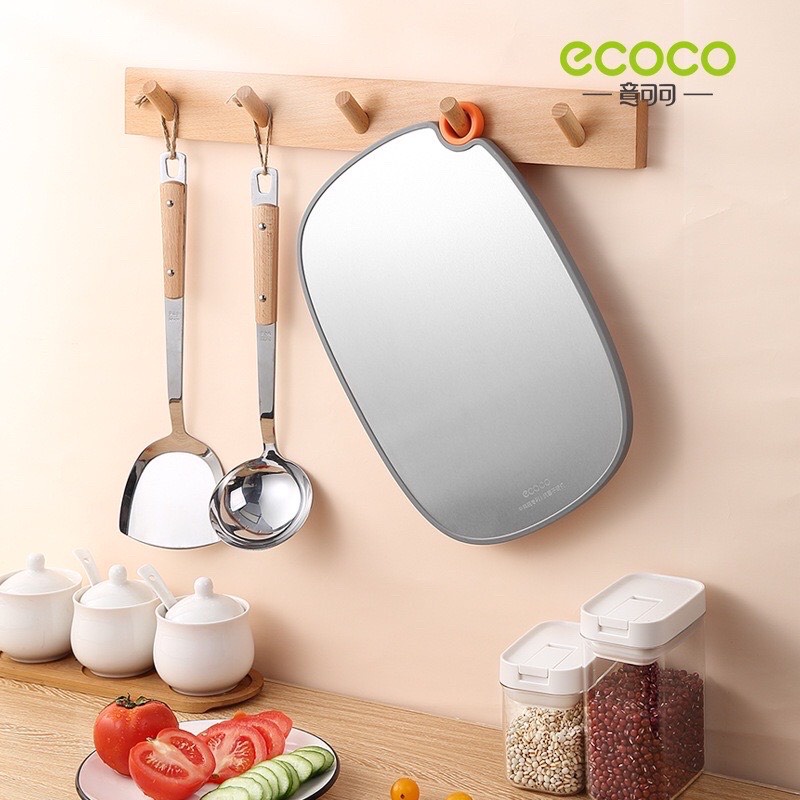 Thớt 2 mặt ECOCO 2115/ 2116 Inox 304, Nhựa PP kháng khuẩn cao cấp chuyên dụng nhà bếp