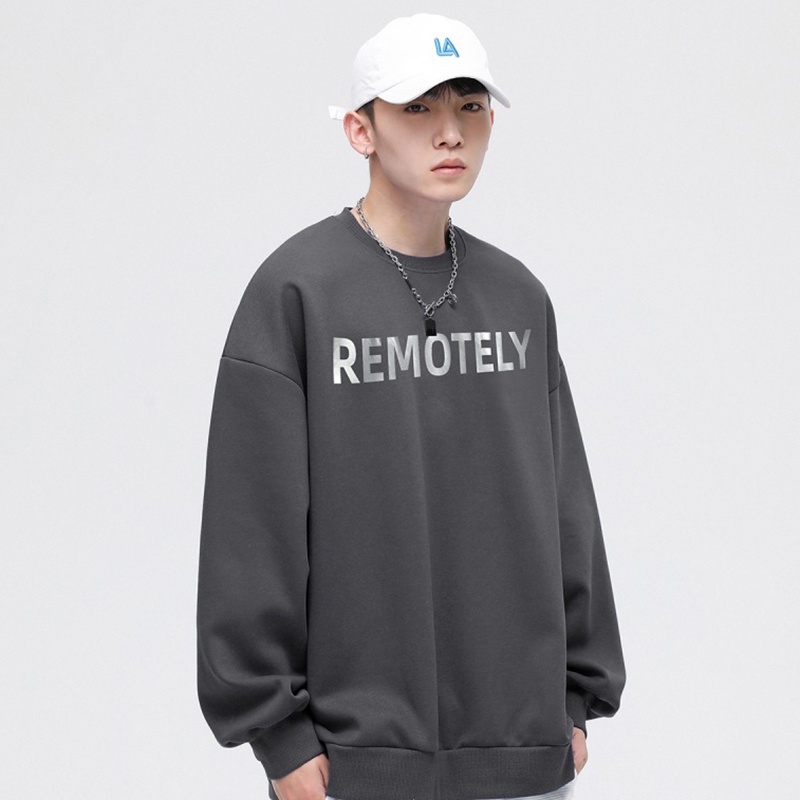 Áo Sweater Tay Dài In Họa Tiết Phản Quang Cá Tính Cho Nam