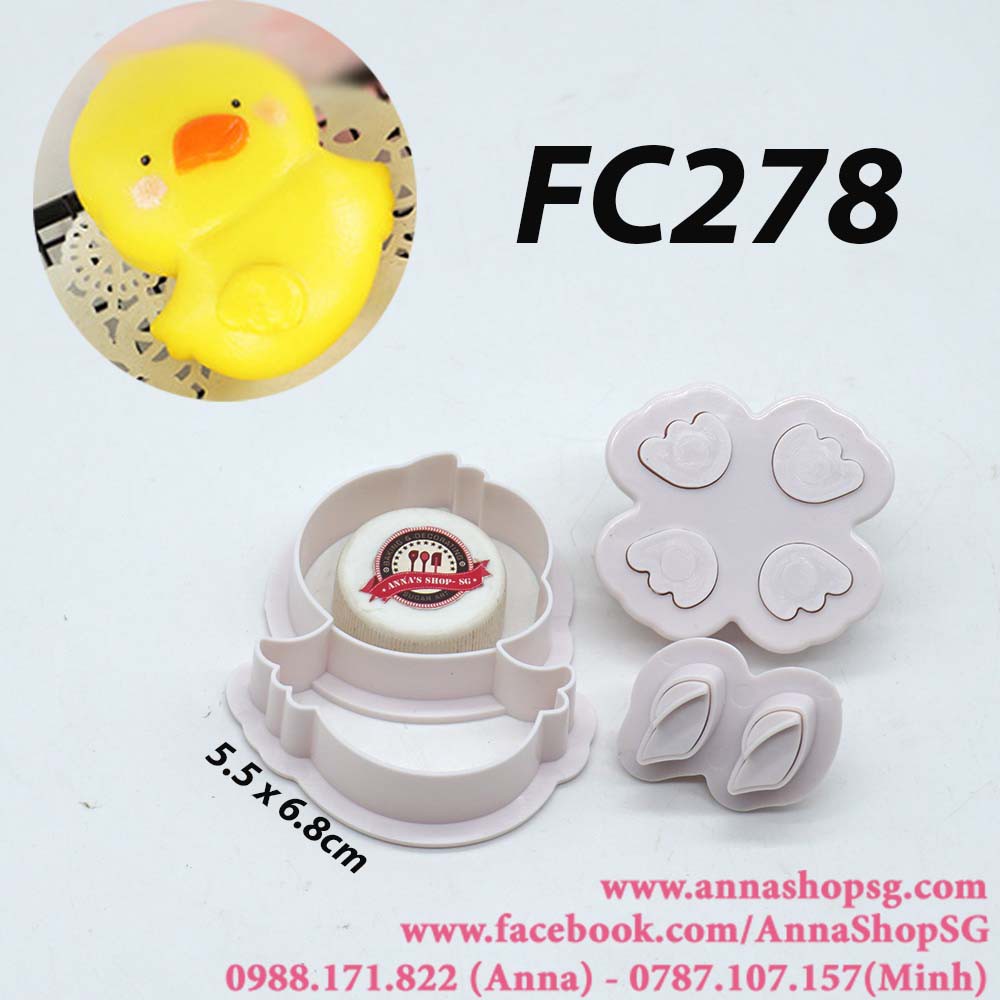 FC278 KHUÔN CẮT TẠO HÌNH BÁNH BAO VỊT CON