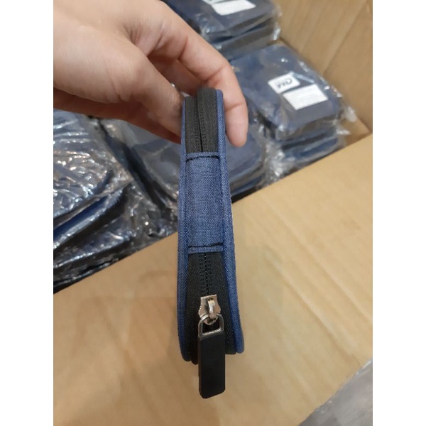 Túi, Hộp chống xốc WD , bao đựng bảo vệ ổ cứng di động - màu Xanh