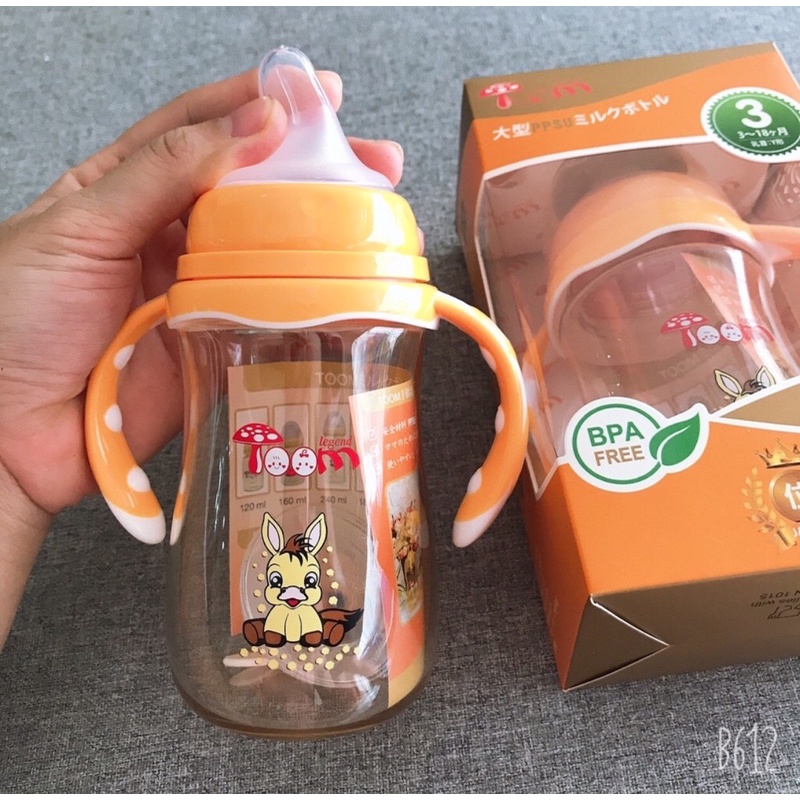 Bình sữa tay cầm TOOM 180ml và 260ml