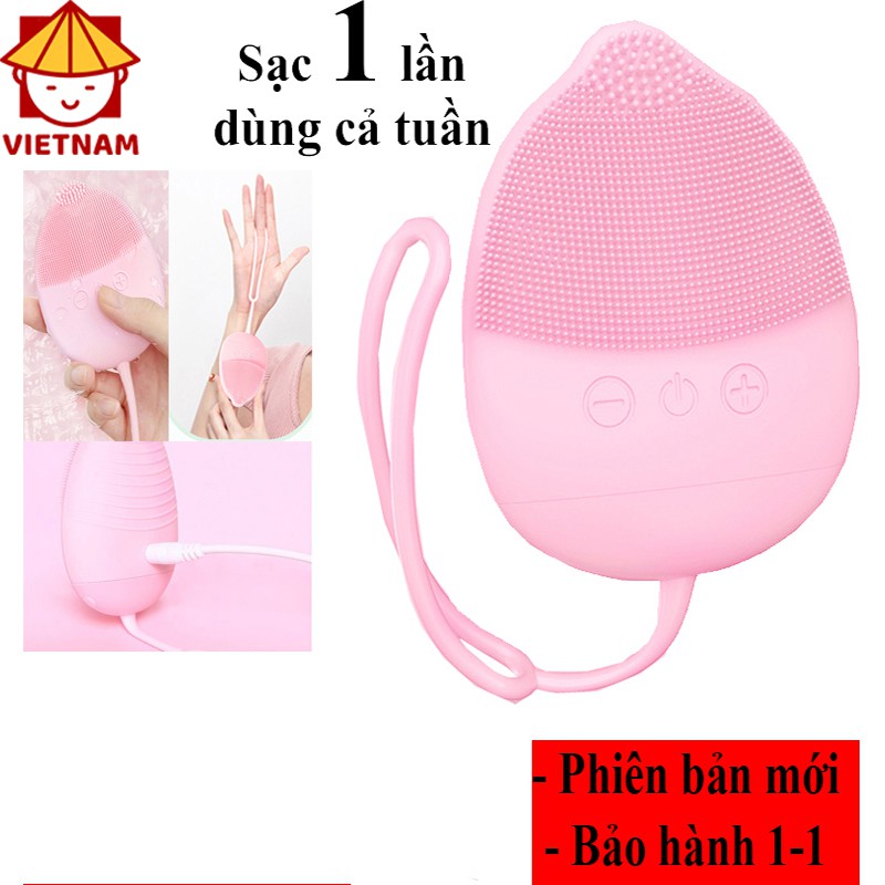 Máy rửa mặt massage đầu nhọn mini, Bông rửa mặt thiết kế mới, Sóng siêu âm tiện lợi