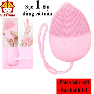 Máy rửa mặt massage đầu nhọn mini, Bông rửa mặt thiết kế mới, Sóng siêu âm tiện lợi