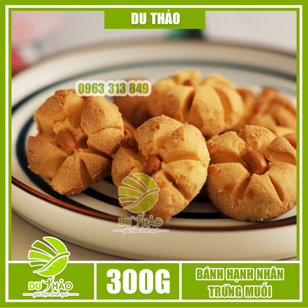 Bánh hạnh nhân trứng muối Tân Huê Viên 300g đặc sản Sóc Trăng, bột bánh min tan nhanh trong miệng rất ngon
