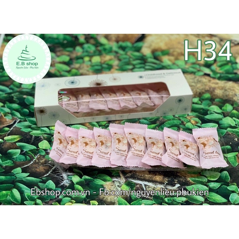 H34 HỘP GIẤY ĐỰNG BÁNH DỨA, BÁNH TUYẾT, KẸO NOUGAT HOẶC TRUNG THU 3 BÁNH 100/125GR 20 CHIẾC