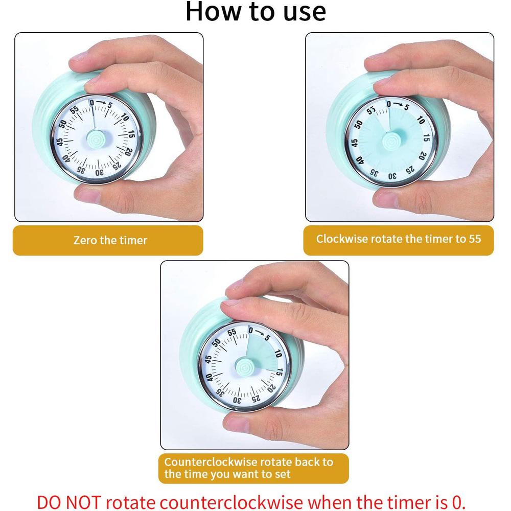 YIYU Đồng Hồ Đếm Ngược 60 Phút Dùng Cho Nhà Bếp
