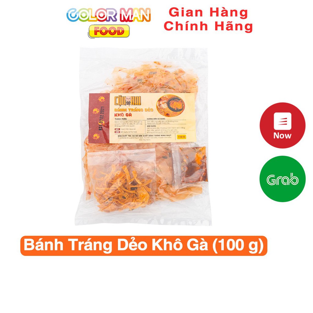 Bánh Tráng Dẻo Khô Gà Cậu Hai COLOR MAN 110g tuyển chọn từ vùng nguyên liệu bánh tráng nổi tiếng Tây Ninh