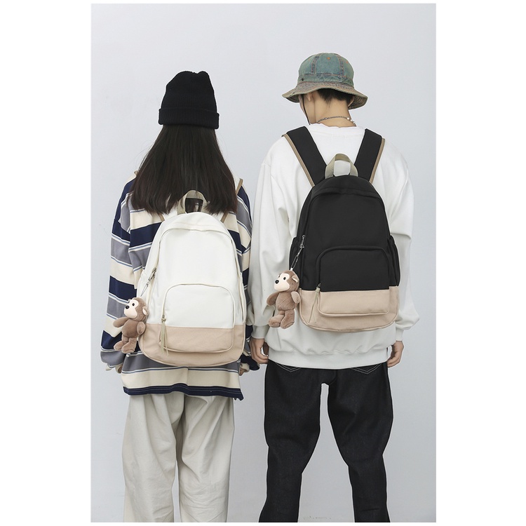 Balo nữ đi học basic trơn đẹp thời trang ullzang hàn quốc đựng vừa laptop 15.6inch dòng mới B356