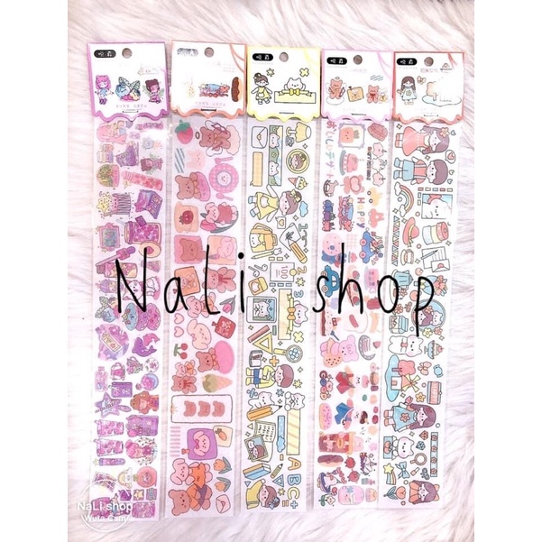 WASHI TAPE MIẾNG DÀI cute dễ thương, sticker hình dán, trang trí sổ, bullet journal