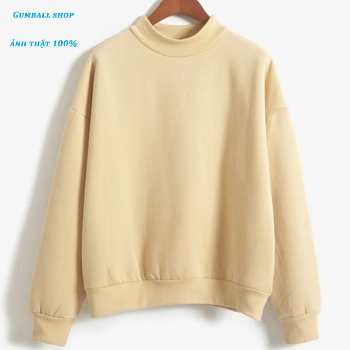 Áo nỉ nam nữ form rộng [FREESHIP] áo sweater form rộng nam nữ trơn, chất vài mềm dày dặn, lót lông ấm bên trong | BigBuy360 - bigbuy360.vn