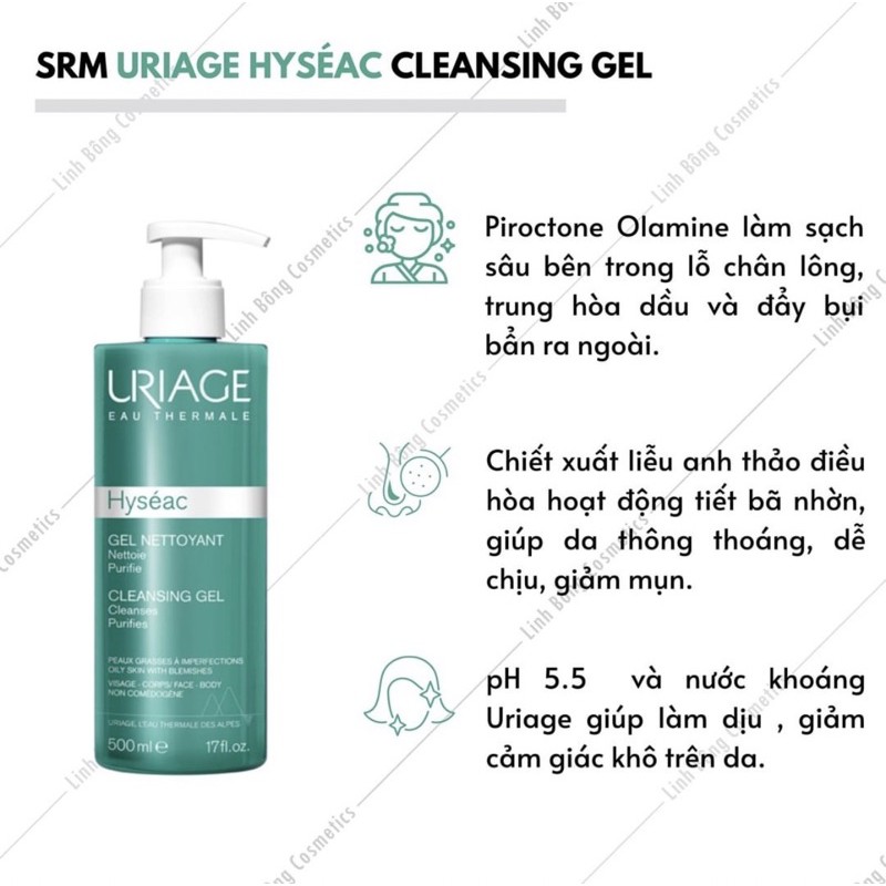SỮA RỬA MẶT CHO DA DẦU - MỤN URIAGE CÁC SIZE