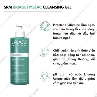 SỮA RỬA MẶT CHO DA DẦU - MỤN URIAGE CÁC SIZE