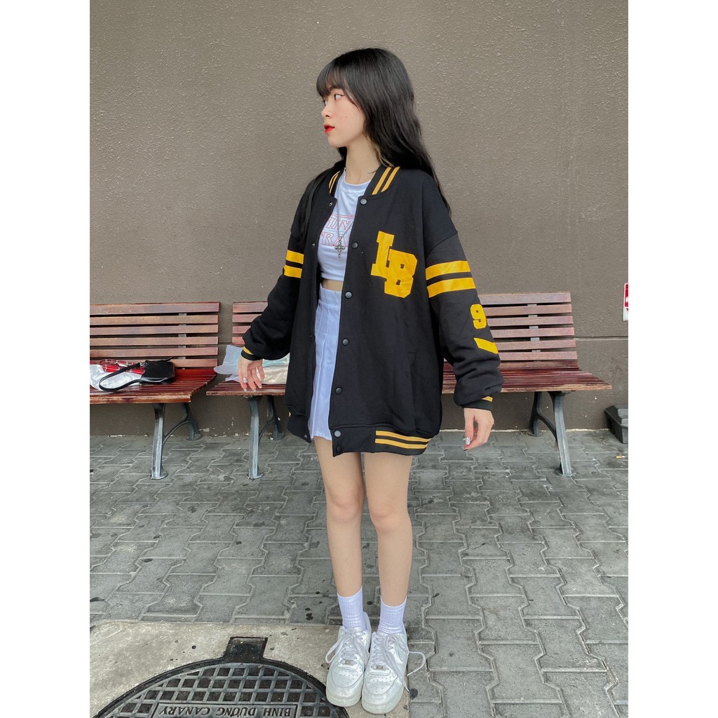 Áo khoác bomber LB unisex HOMIES nút gài