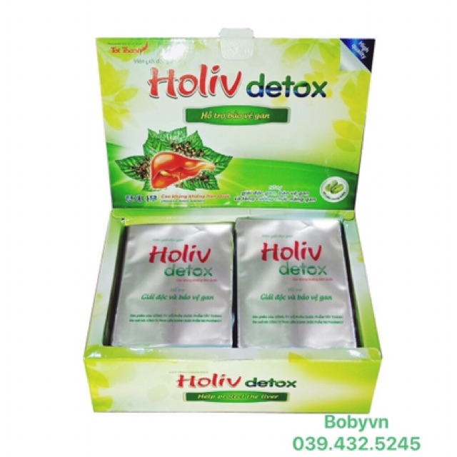 Giải độc gan Holiv detox - hỗ trợ bảo vệ chức năng gan.