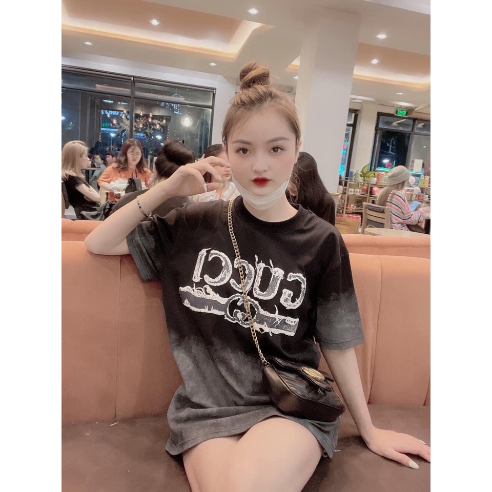 Áo thun Unisex Loang Gucci phông trơn nam nữ tay lỡ .Chất liệu: 100% Cotton, co dãn đa chiều, vải mềm, mịn, mát, New