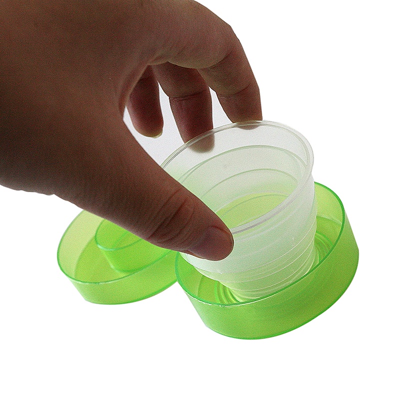 Set 2 Cốc Nhựa Gấp Gọn Tiện Dụng Mang Theo Du Lịch Cắm Trại