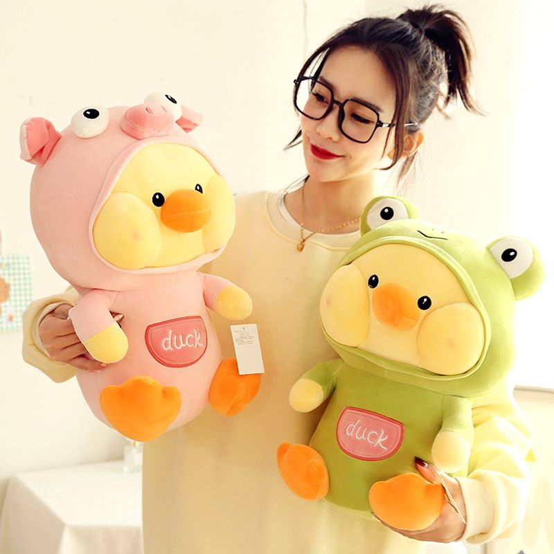 Gấu Bông Vịt Coslay Êch Hồng Xanh Má Bánh Bao Qùa Tặng Sinh Nhật Gấu Bông _ Unishop