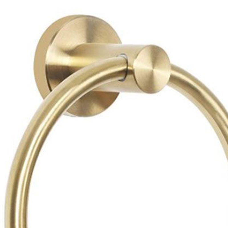 Giá Đỡ Khăn Tắm / Treo Khăn Bằng Thép Không Gỉ Hình Tròn Màu Vàng Kim Tiện Dụng Cho Nhà Bếp / Phòng Tắm