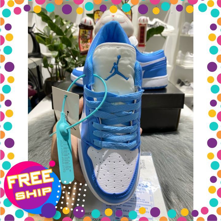 Giày thể thao AIR JORDAN 1 xanh dương cổ thấp [FREE SHIP] Giày thể thao jordan nam nữ cao cấp loại đẹp