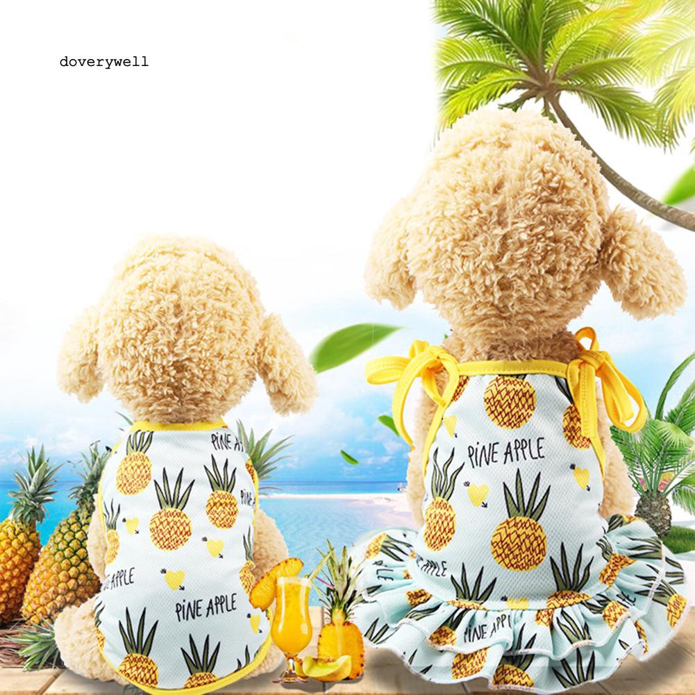 Áo in hình quả dứa đáng yêu cho thú cưng