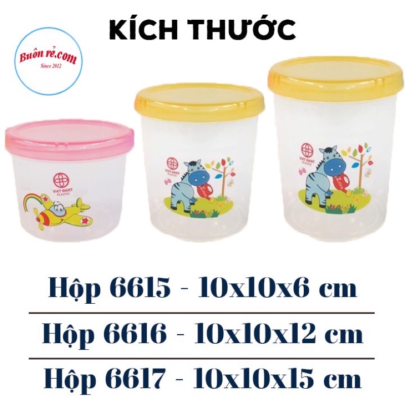 Hộp lạnh tròn bảo quản thức ăn 3 size 6615-6616-6617